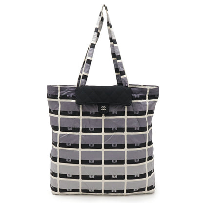 Chanel Matelassé 2way Bag Cotton Jersey Nylon Leather Tote Bag