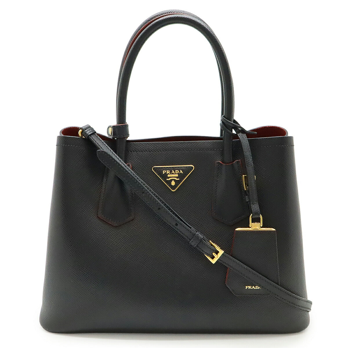 Prada Double Embossed Leather 2way Handbag