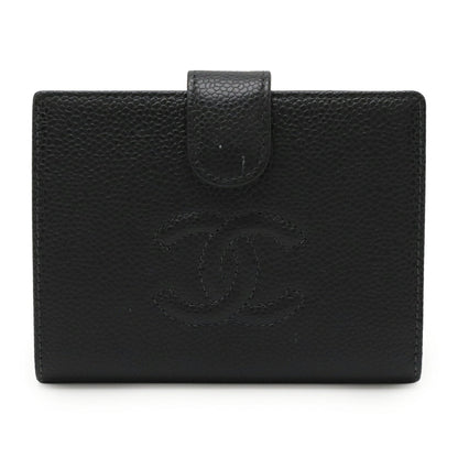 Chanel Coco Mark Caviar Leather Bifold Wallet