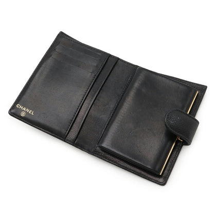 Chanel Coco Mark Caviar Leather Bifold Wallet