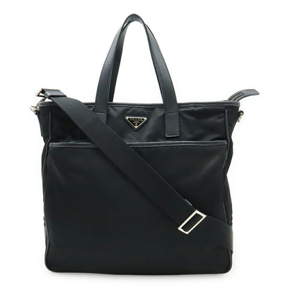 Prada Triangle Logo Nylon Leather 2way Bag