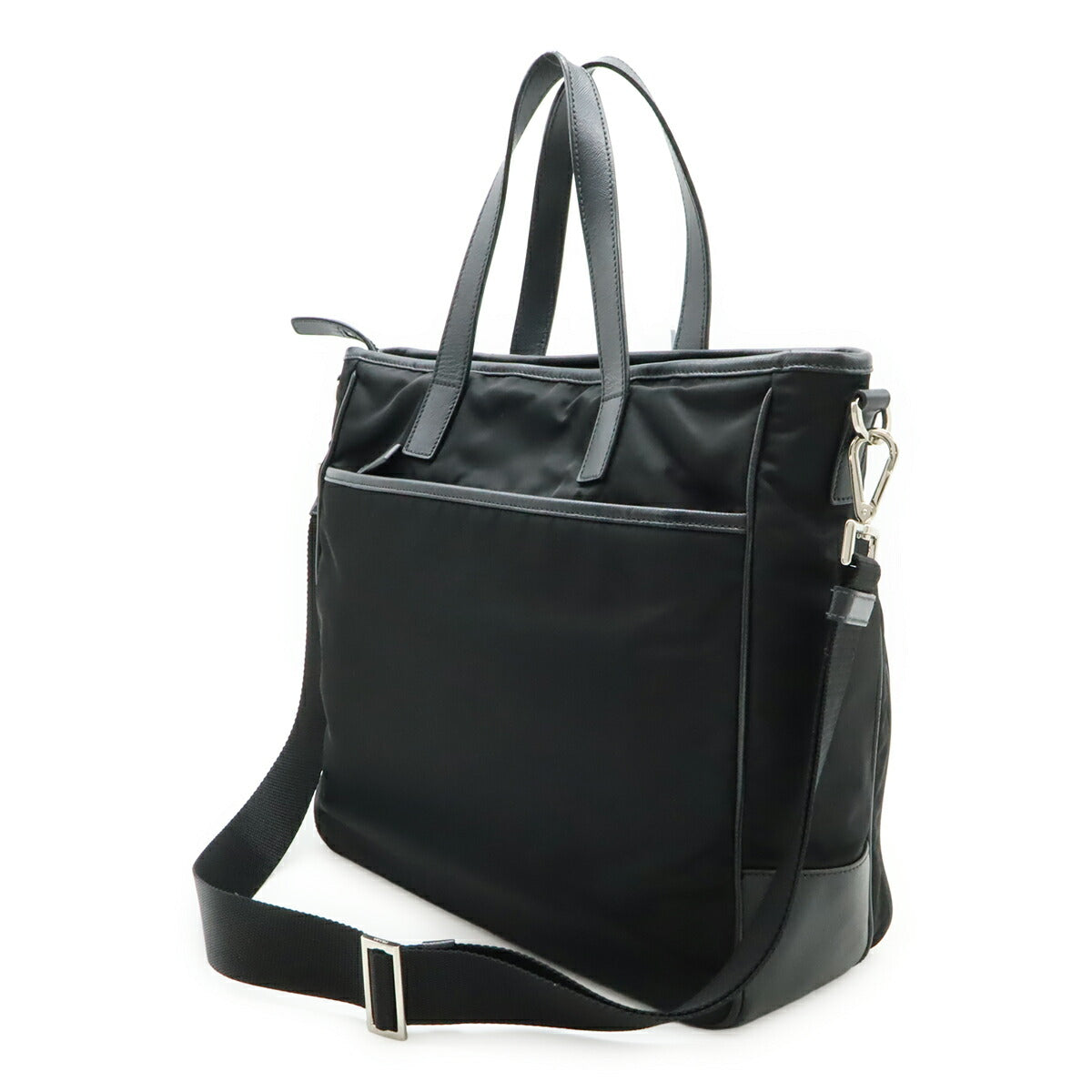 Prada Triangle Logo Nylon Leather 2way Bag