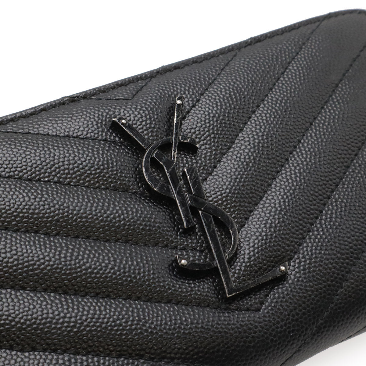 Saint Laurent Paris Monogram Leather Long Wallet