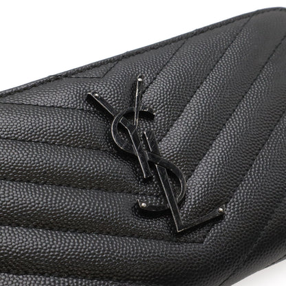 Saint Laurent Paris Monogram Leather Long Wallet