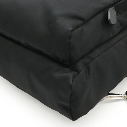 Prada Triangle Logo Nylon Leather Shoulder Bag