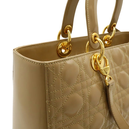 Christian Dior Lady Dior Patent Leather 2way Bag