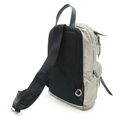 Prada Triangle Logo Nylon Leather Shoulder Bag