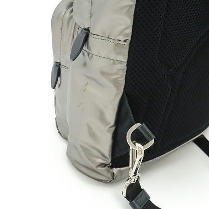 Prada Triangle Logo Nylon Leather Shoulder Bag