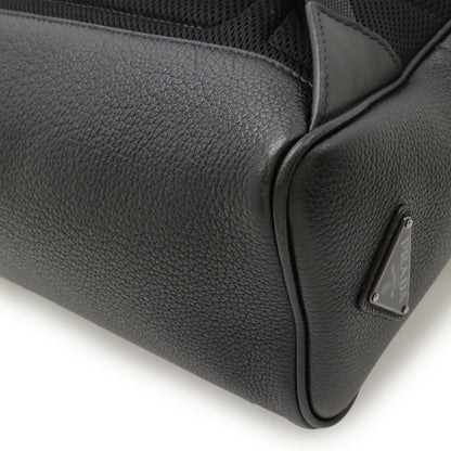 Prada Triangle Logo Leather Backpack