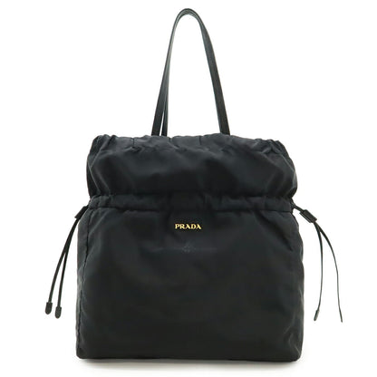 Prada Logo Jacquard Nylon Leather 2way Bag