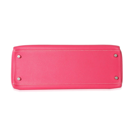 Hermes Kelly 32 Rose Tyrien Rubis Epsom Candy Retourne
