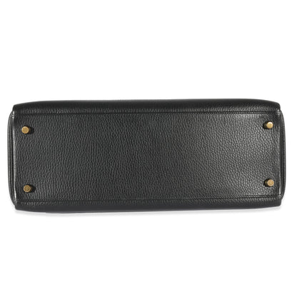 Hermes Black Ardennes Kelly 35 Retourne