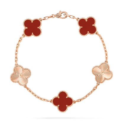 VAN CLEEF & ARPELS Vintage Alhambra Bracelet Laser Gold/red