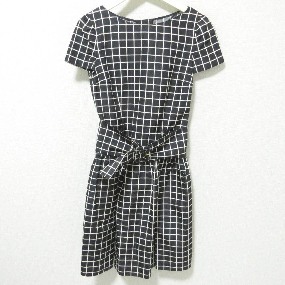 Prada Logo Check 100% Silk Dress