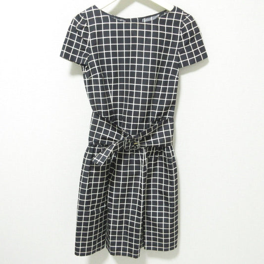 Prada Logo Check 100% Silk Dress