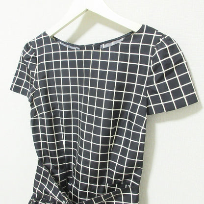 Prada Logo Check 100% Silk Dress
