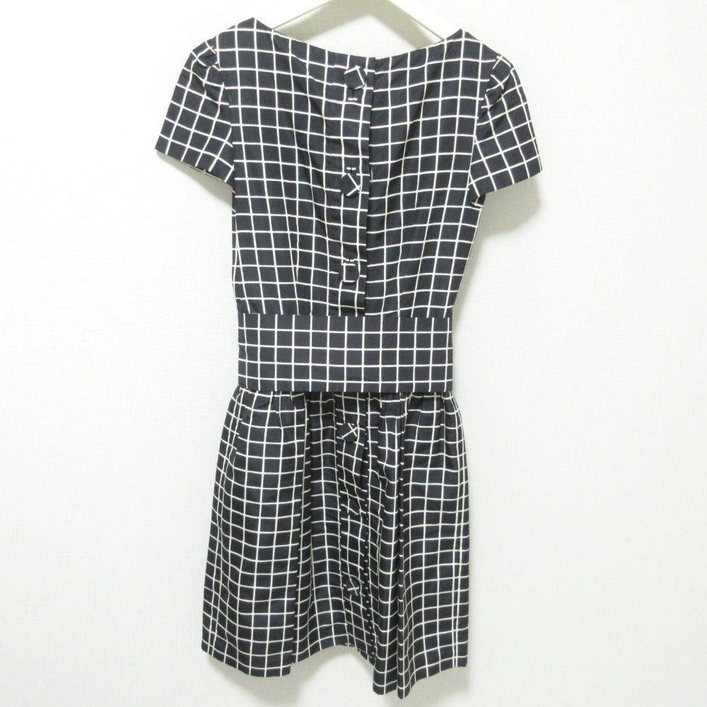 Prada Logo Check 100% Silk Dress