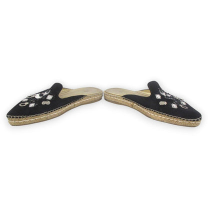 Prada Bijou Suede 2way Flat Shoes