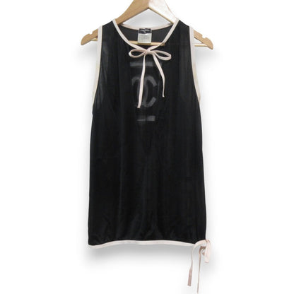 Chanel Sports Line Coco Mark Open Knit Mesh Tank Top