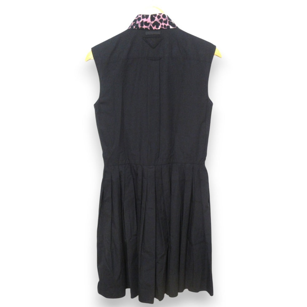 Prada Comic Print Leopard Collar Dress