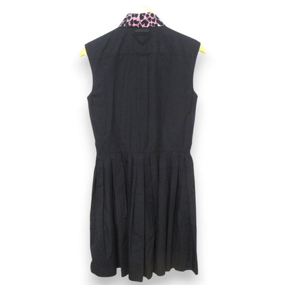 Prada Comic Print Leopard Collar Dress