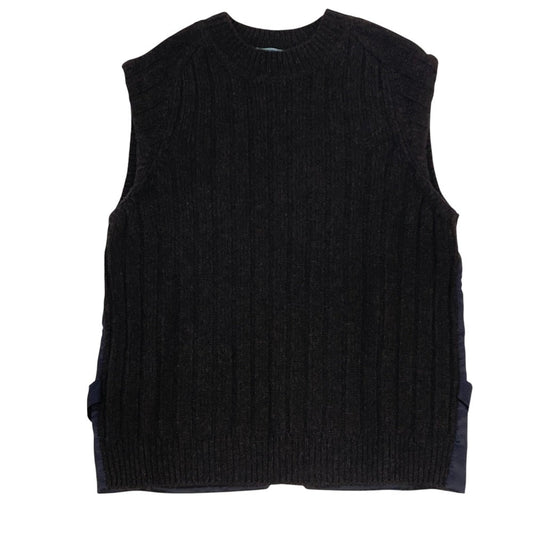 Prada Triangle Logo Virgin Wool Knit Vest