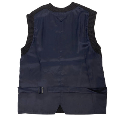 Prada Triangle Logo Virgin Wool Knit Vest