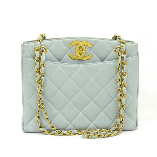 Chanel Quilted Lambskin Leather Tote Bag