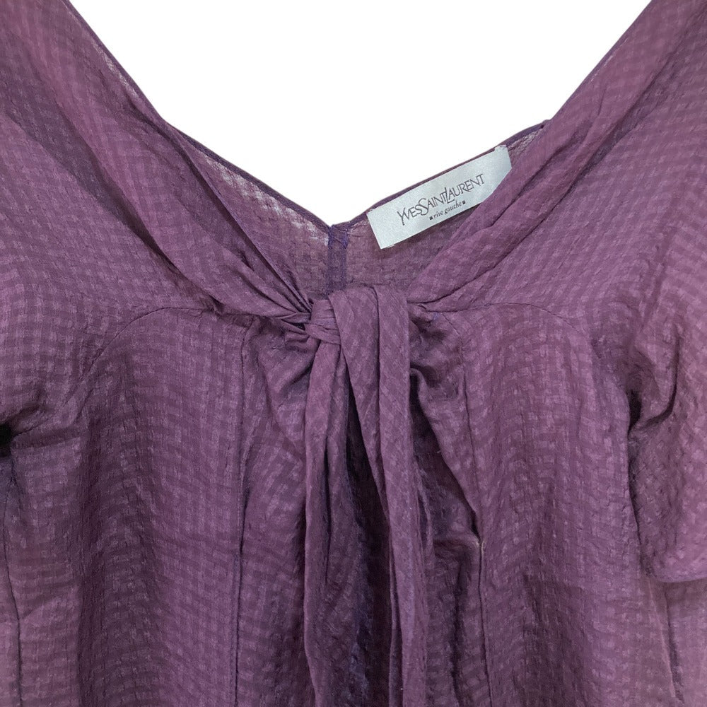 Yves Saint Laurent rive gauche Silk Short Sleeve Blouse