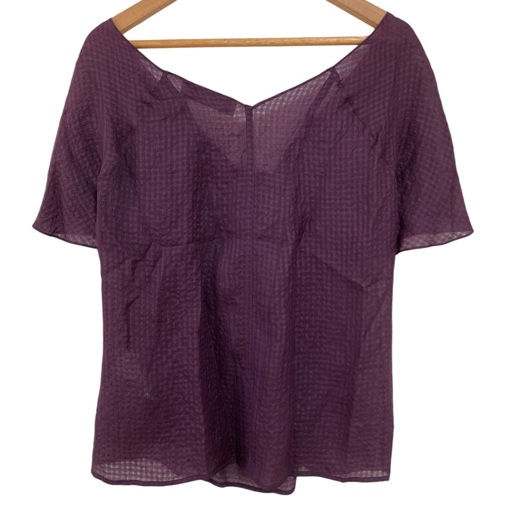 Yves Saint Laurent rive gauche Silk Short Sleeve Blouse