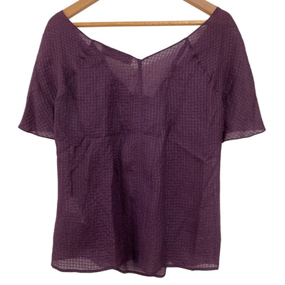 Yves Saint Laurent rive gauche Silk Short Sleeve Blouse