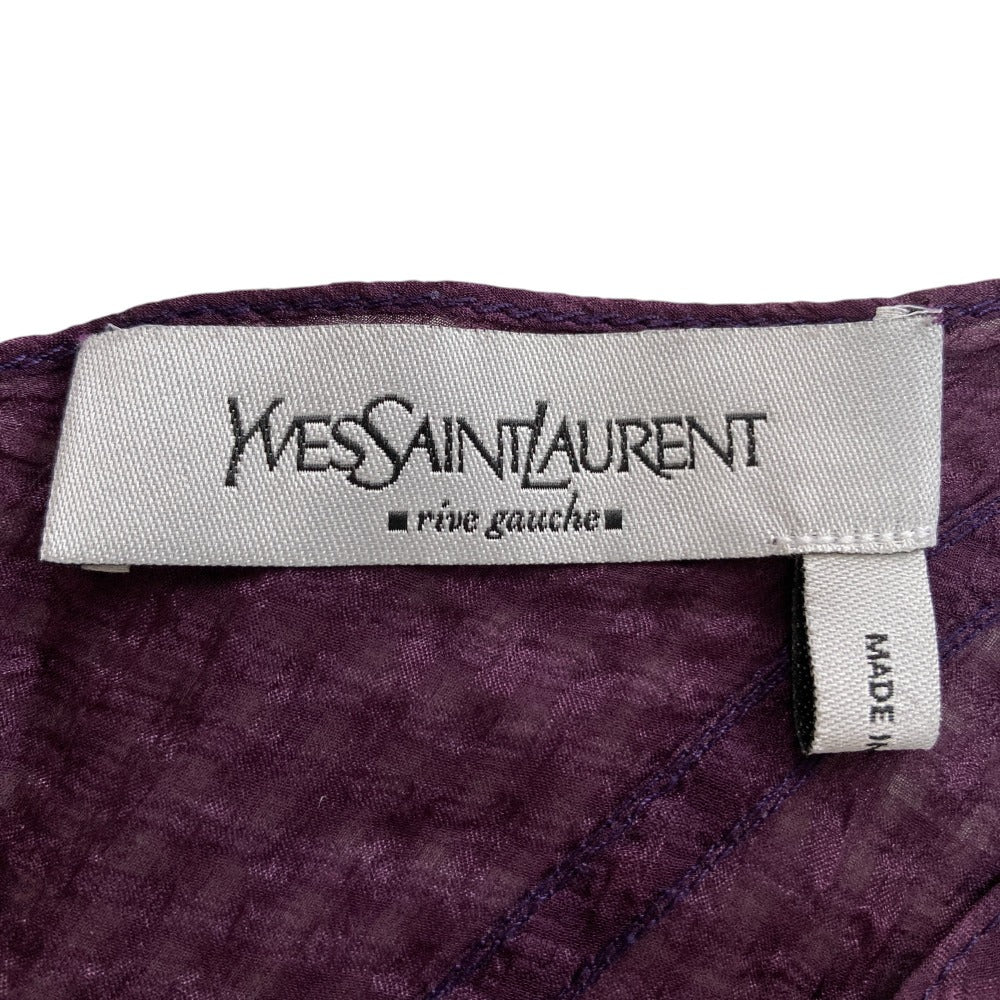 Yves Saint Laurent rive gauche Silk Short Sleeve Blouse