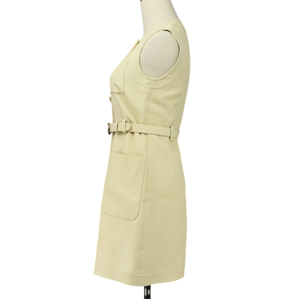 Gucci Double G Buckle Khadi Silk Wool Long Vest Dress