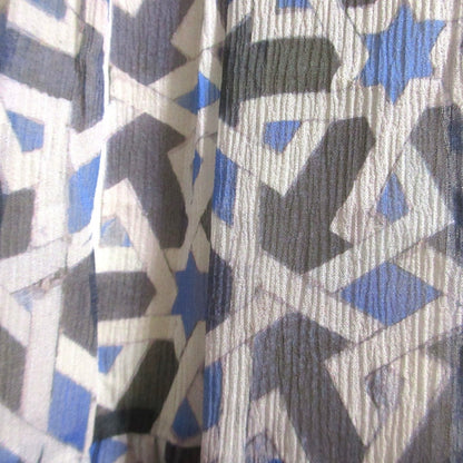 Prada Silk Geometric Print Long Flare Skirt