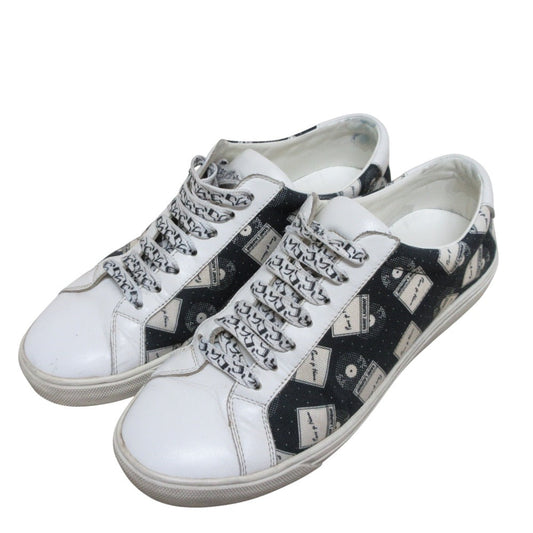 Saint Laurent Paris Canvas Leather Sneakers