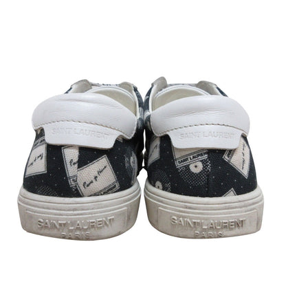 Saint Laurent Paris Canvas Leather Sneakers