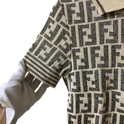 Fendi Zucca Knit Polo Shirt