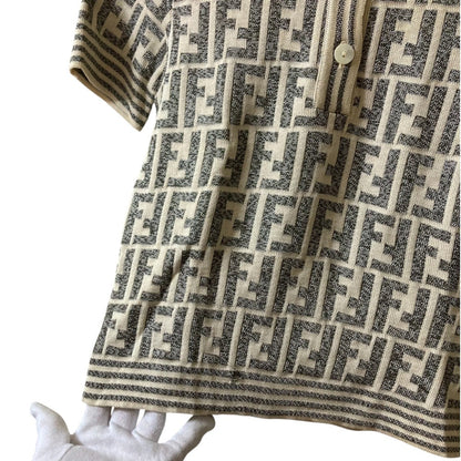 Fendi Zucca Knit Polo Shirt