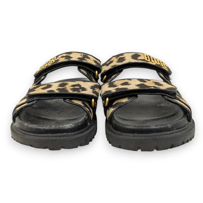 Christian Dior DIORACT Leopard Slide Sandals