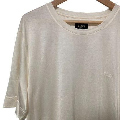 Fendi LOGO SILK Short Sleeve T-Shirt Silk T-Shirt