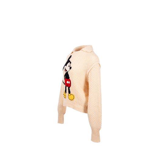 Gucci X Disney Size M Mickey Mouse Sweater Wool White/Mulitcolour