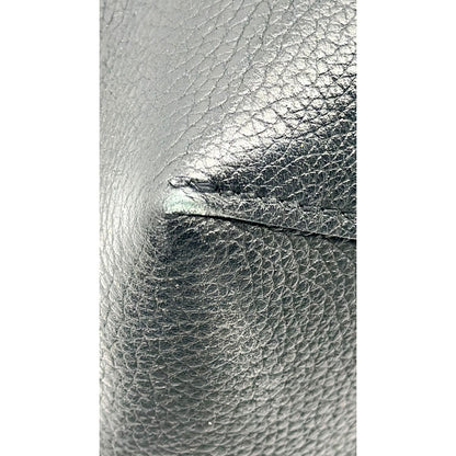 LOUIS VUITTON Women Lockme MM Leather Satchel Bag Black