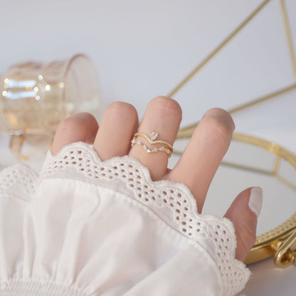14K Gold Crystal Rings