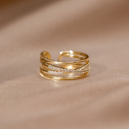 14K Gold Pia Crystal Ring