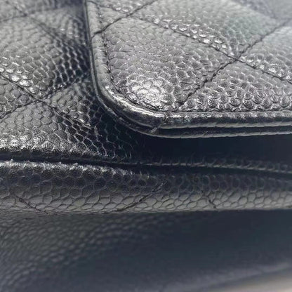 Chanel Medium Classic Double Flap Caviar Black  serial 12