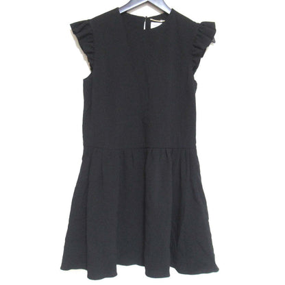 Saint Laurent Paris Frill Sleeve Dress