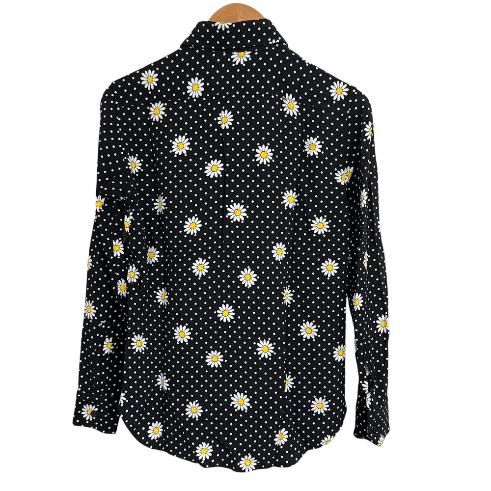 Saint Laurent Paris Flower Dot Long Sleeve Shirt