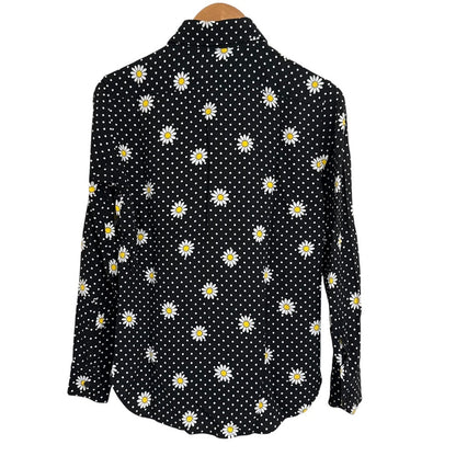 Saint Laurent Paris Flower Dot Long Sleeve Shirt