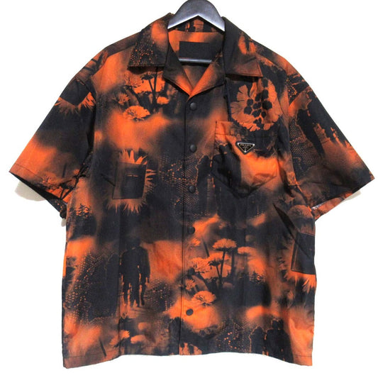 Prada RE-NYLON Short Sleeve Open Collar Shirt