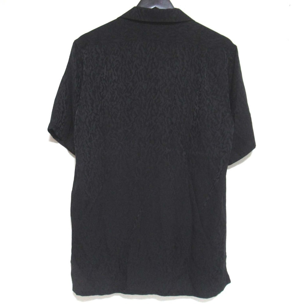 Saint Laurent Paris Babycat Silk Short Sleeve Shirt